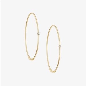 LANA JEWELRY - Small Magic Hoops with Diamonds